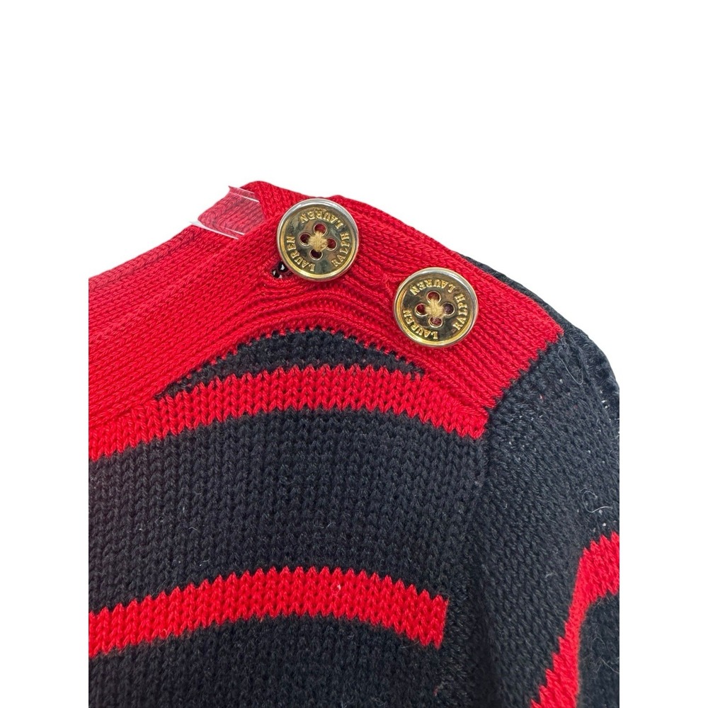 Ralph Lauren LRL Sweater M Striped Boatneck Cotton Preppy Nautical Old Money - Picture 3 of 5
